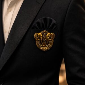 royal elephant gold brooch