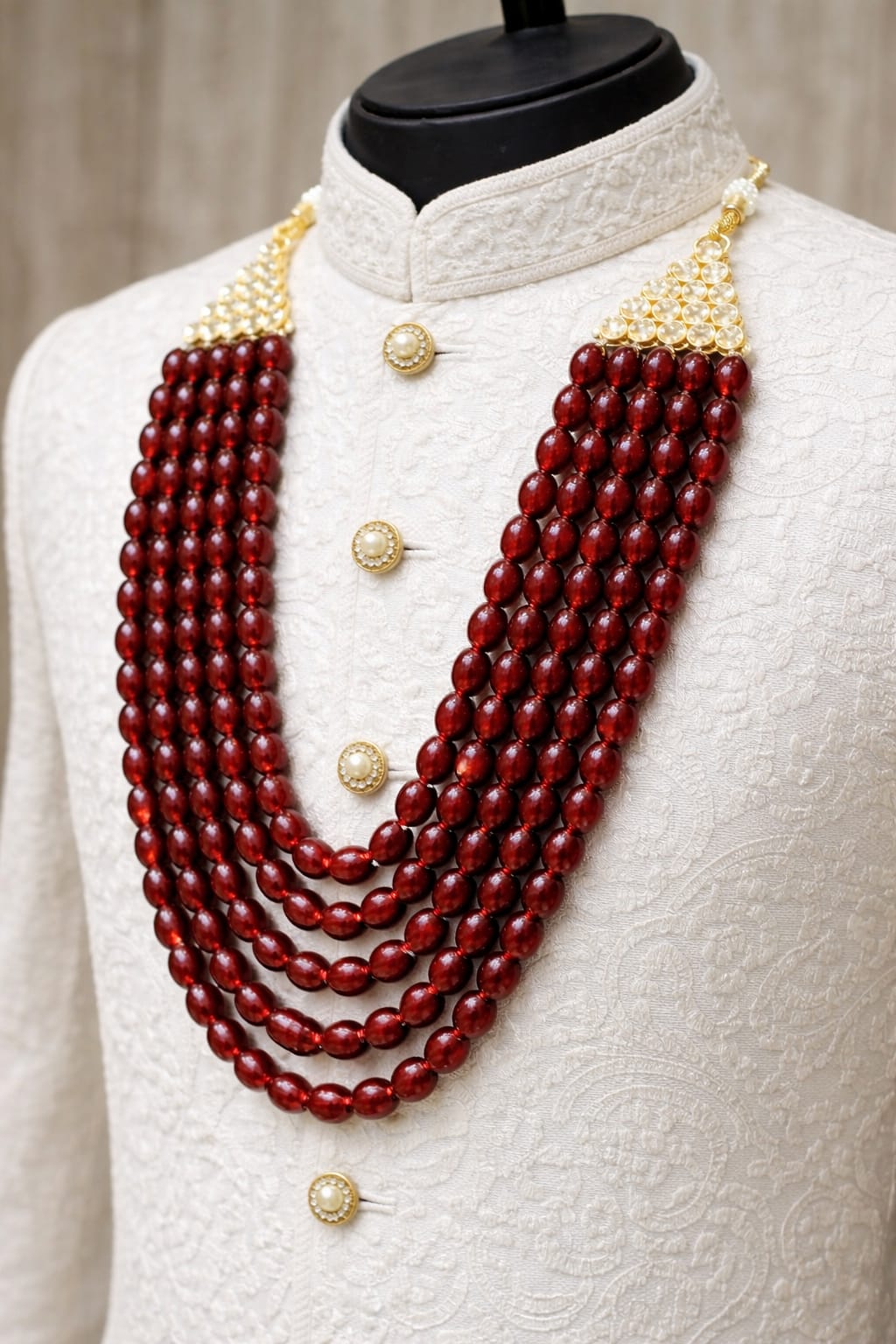classic maroon layered mala classic maroon layered mala
