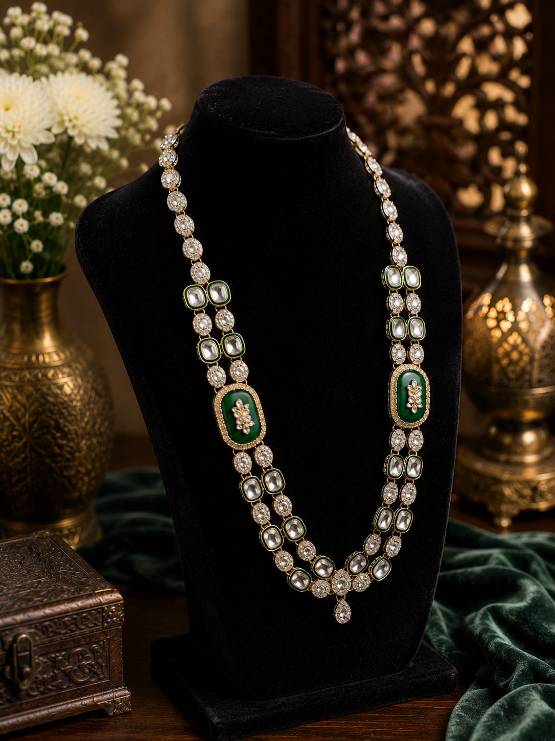 Double Layer Kundan Wedding Mala Double Layer Kundan Wedding Mala
