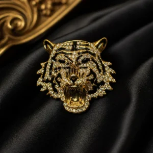 Royal Tiger Head Brooch for Men