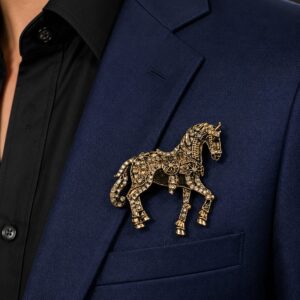 Horse Lapel Brooch for Men